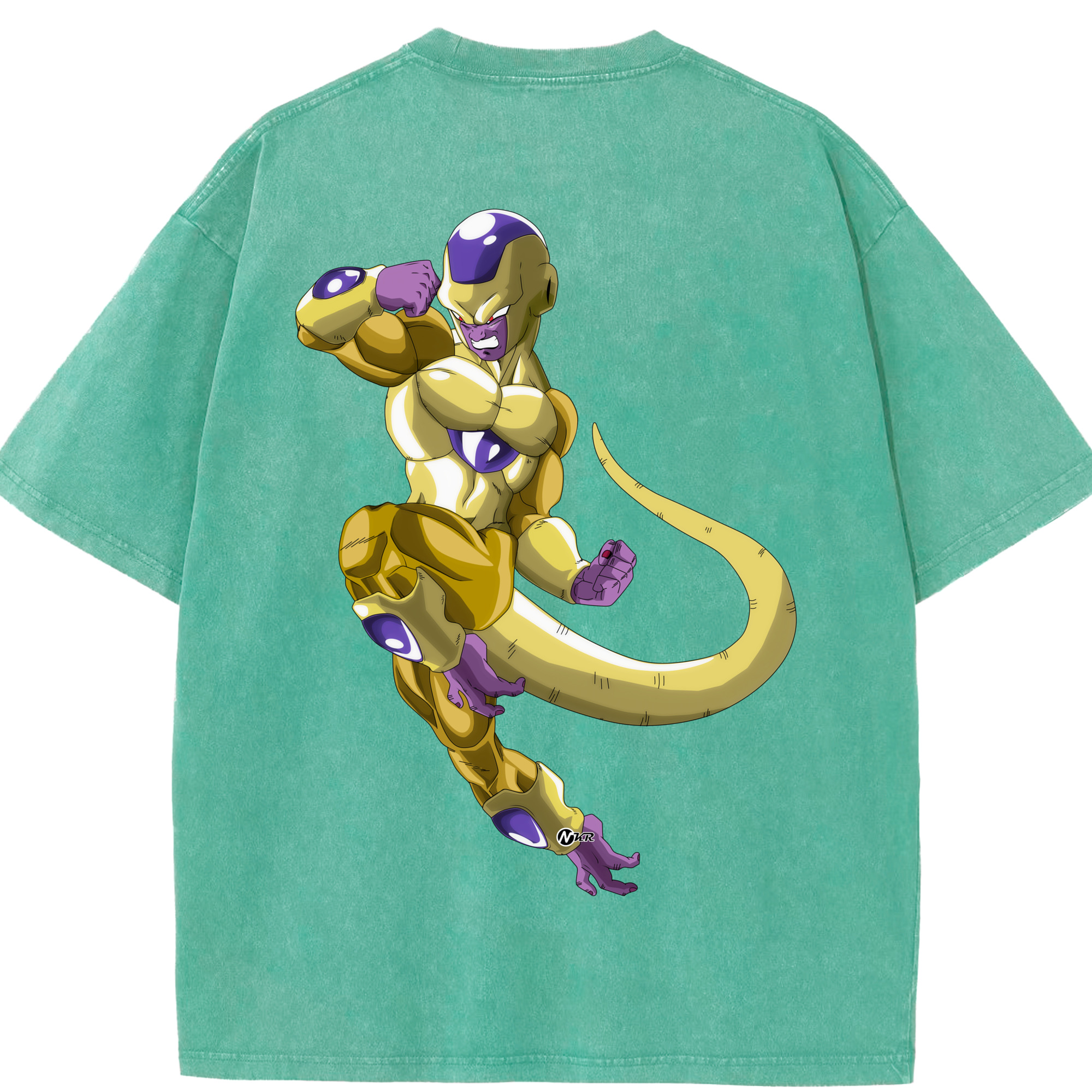 （画像用） ドラゴンボール フリーザ DRAGON BALL Frieza 綿100% ヴィンテージ風 半袖Tシャツ（背面プリント）